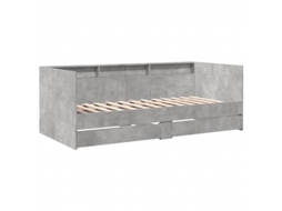 Daybed, Daybeds Vidaxl Cinzeto Madeira Processada (100 X 200 Cm)