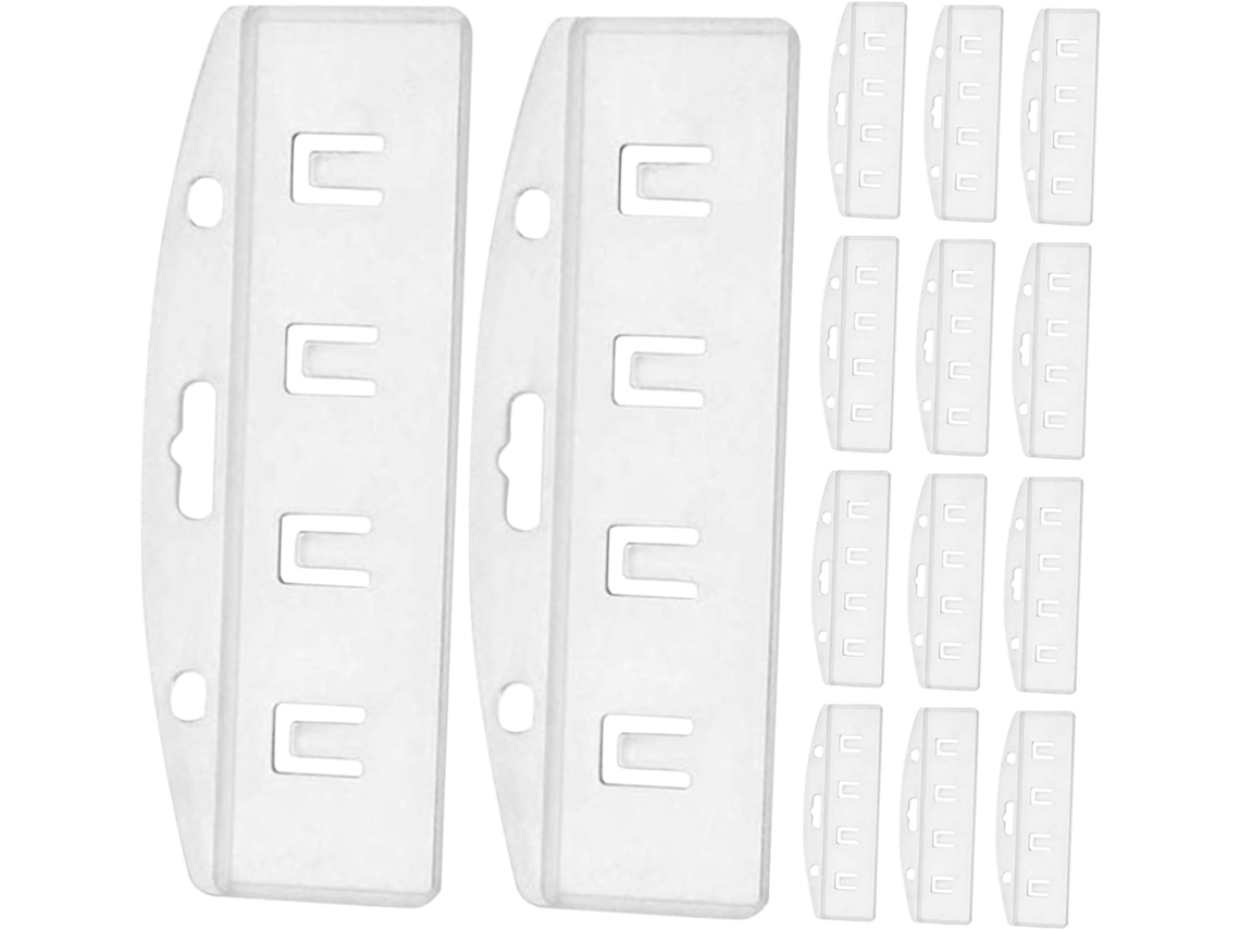 Conjunto De 25 Porta-crachás Rígidos E Antiderrapantes Para Eventos, Em Plástico Transparente.