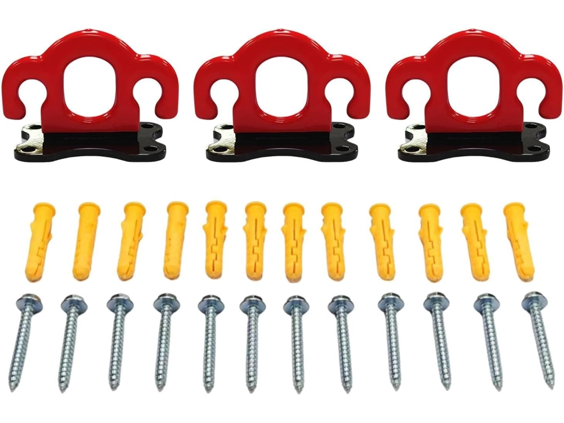 Ganchos Para Faixas Elásticas De Resistência 3 Peças Resistentes E Compactos | Sistema Montagem Equipamentos