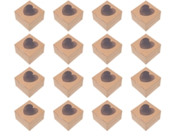 Caixas De Papel Kraft Childweet, 20 Caixas Empilháveis E Práticas Em Formato De Coração Para Bolos Cupcakes, Ideais Para
