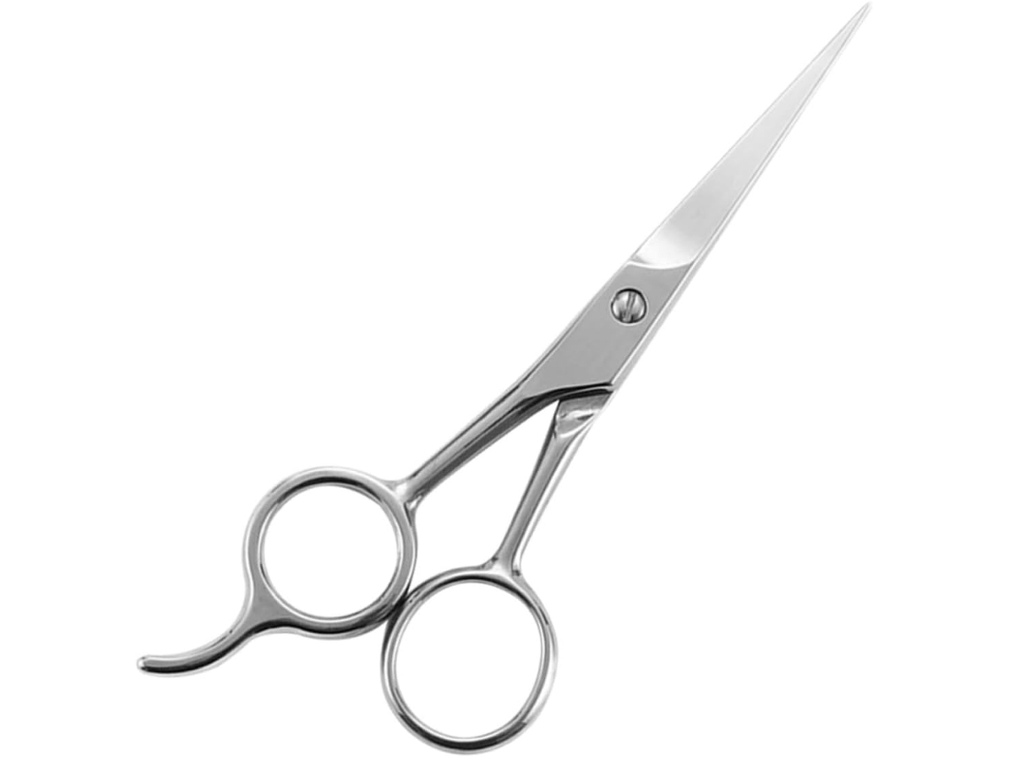 Kit para pentear barba masculino em aço inoxidável 12,5 cm - Prático Tesoura