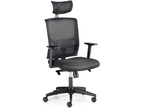 Cadeira de Escritório Executiva EUROMOF Viena Preto ergonómica (Apoio Cabeça - Braços reguláveis - Malha e Tecido) Cadeira de Escritório Executiva EUROMOF Viena Preto ergonómica (Apoio Cabeça - Braços reguláveis - Malha e Tecido)