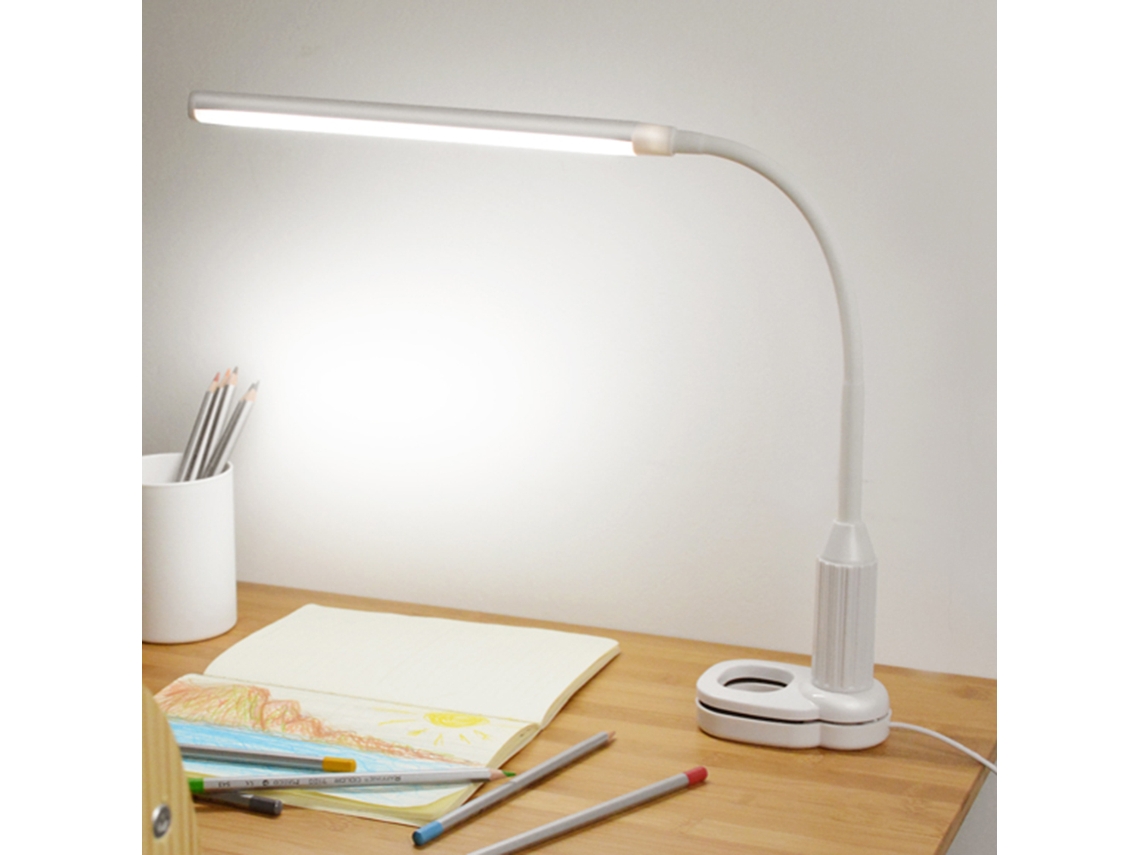 Lâmpada de Mesa Clip Led 24 Luzes Proteção para Olhos Ajustável Usb 5w Dimmable Branco | S/MARCA