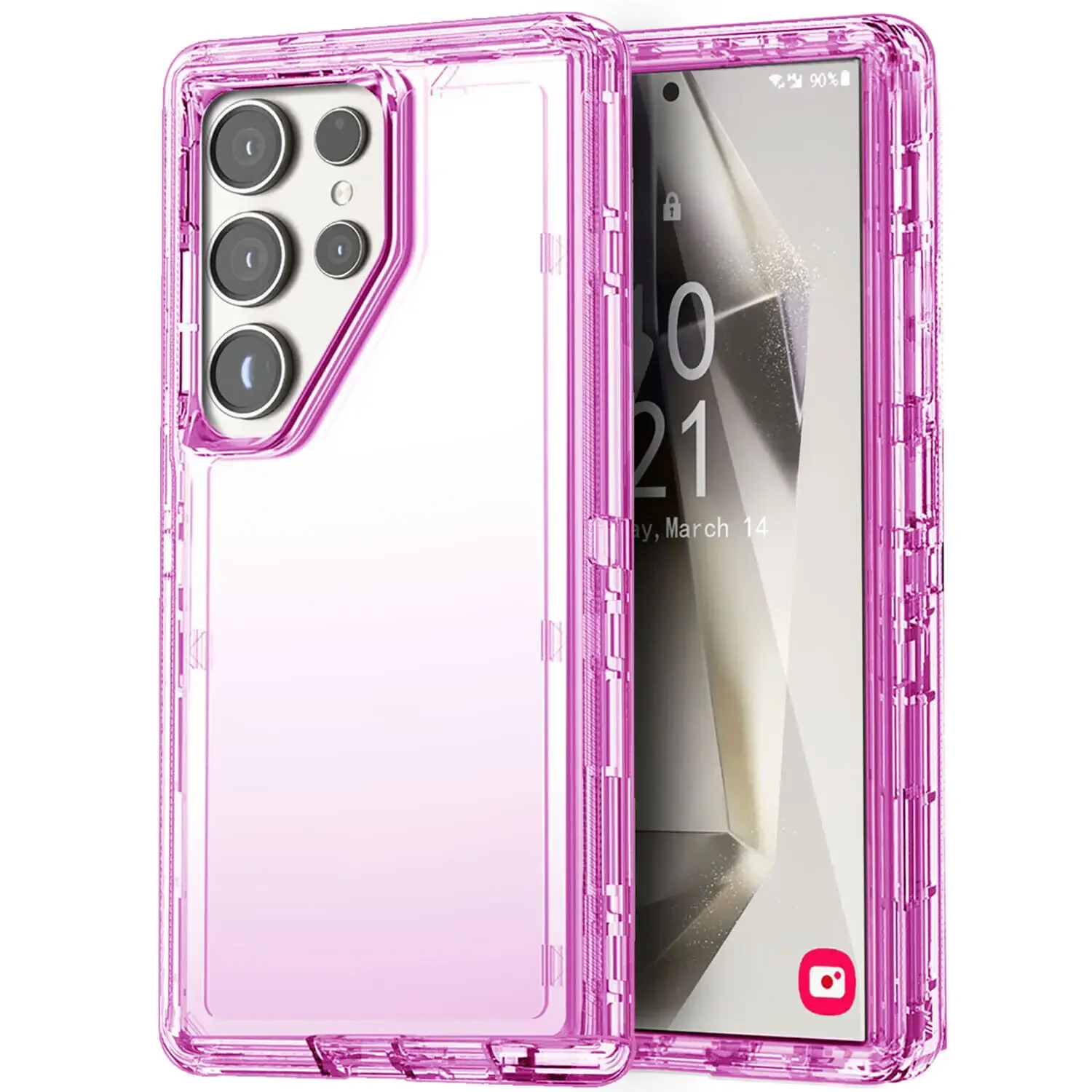 (roxo-claro, Galaxy S23) Capa Transparente E Resistente A Impactos — Durável E Com Proteção Completa