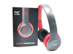 Fones de Ouvido Estéreo Hifi Dobráveis Sem Fio Bluetooth 5.0 com Microfone MDUG (vermelho)