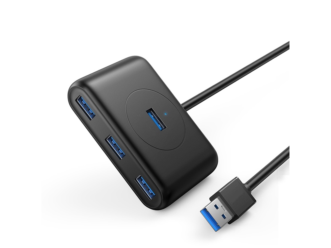 Yizhood Usb 5gbps 4 portas Usb 3.0 Docking Station para discos rígidos USB Flash Drive Adaptador Macbook Pro Air Surface Preto