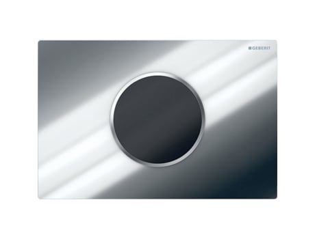 Comando de Wc GEBERIT com Acionamento Elétrico Da Descarga Sigma10 Descarga Dupla Funcionamento a Pilhas 115.908. Cor: Cromado de Alto Brilho /
