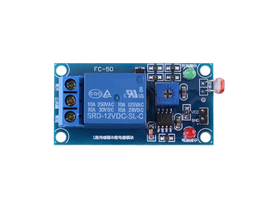 Laxiscreed Módulo Relé 12v Com Sensor De Luz Ldr Para Iluminação Automática