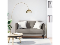Vidaxl Sofá-luvas 111 Cm Tecido Cinzento-acastanhado