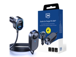 Carregador de Carro 3MK 135w Pd Qc Pps Duplo 2a4c para Telefones de Carro