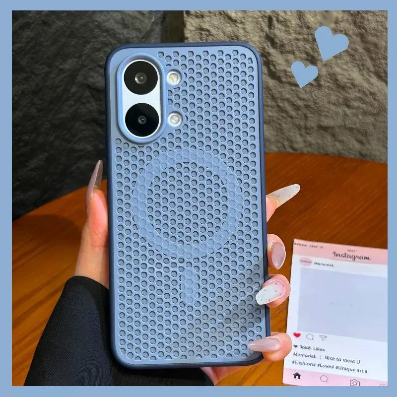 (azul, Redmi K90 Promax) Capa De Celular De Luxo Transparente Fosca Com Suporte Magnético Para Carregamento, Capa Protetora À Prova De Choque.