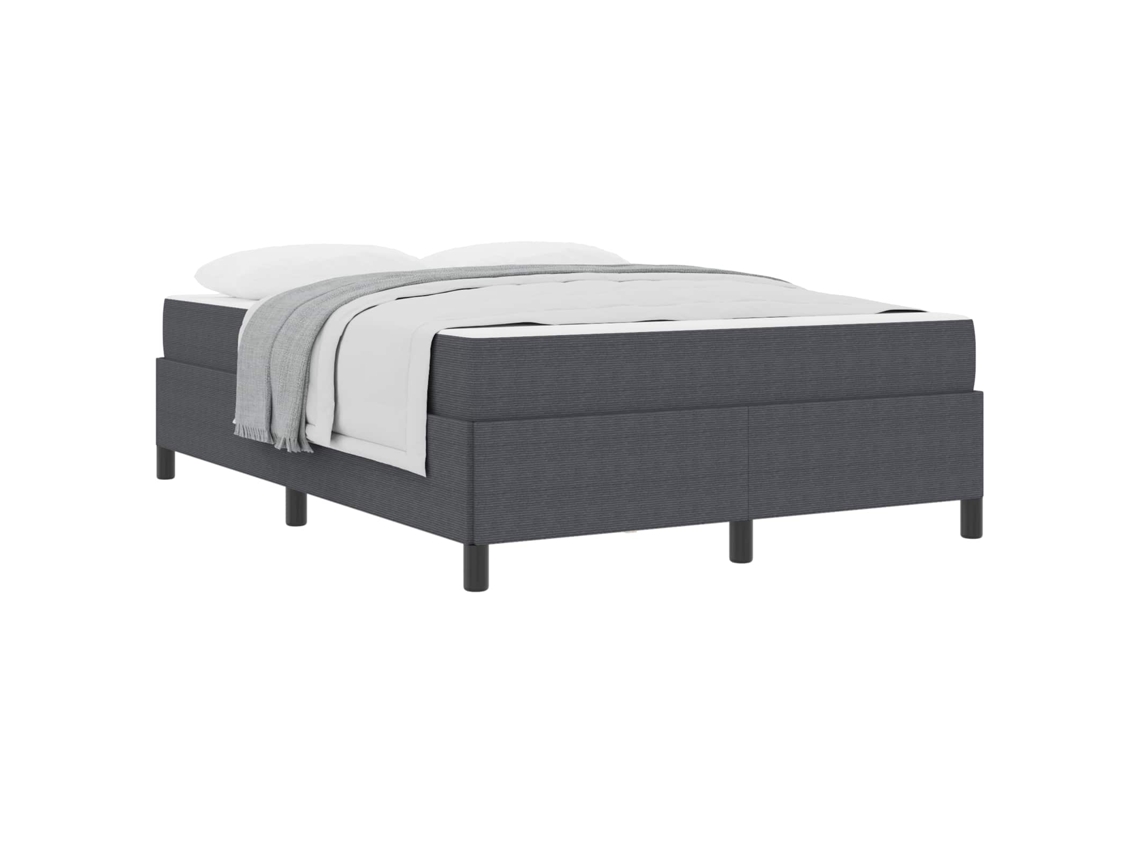 Maison Exclusive - Estrutura Da Cama Com Colchão Cinza Escuro 140 X 200 Cm Tecido