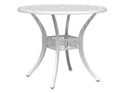 Conjunto 1 Mesa De Jardim Vidaxl Branco Alumínio