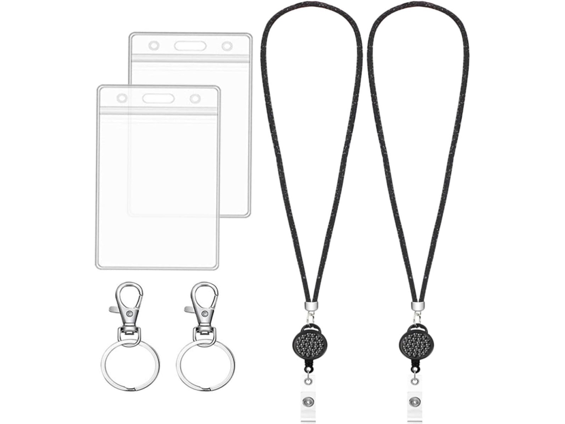 Porta Crachá Transparente, Cordão Resistente De Plástico E Nylon Identificação, Conjunto Com 1 Unidade, Ideal Para