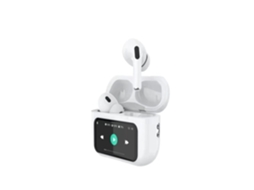 Fones sem fio Bluetooth 5.4 ANC cancelamento ruído microfone tela sensível ao toque compatível iPhone e Android Branco JIAPEI