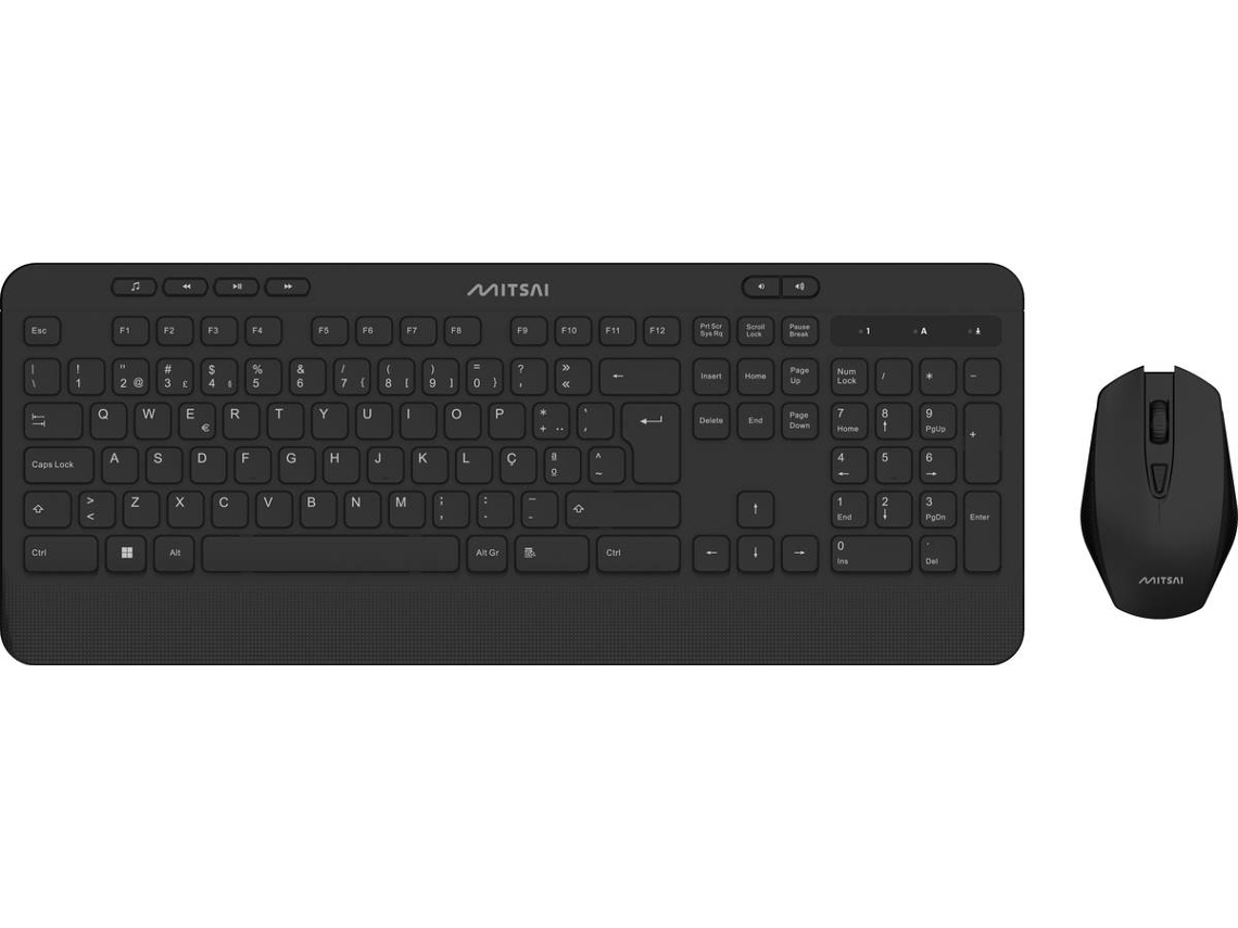 Teclado + Rato MITSAI Sem Fios C550 (Preto)