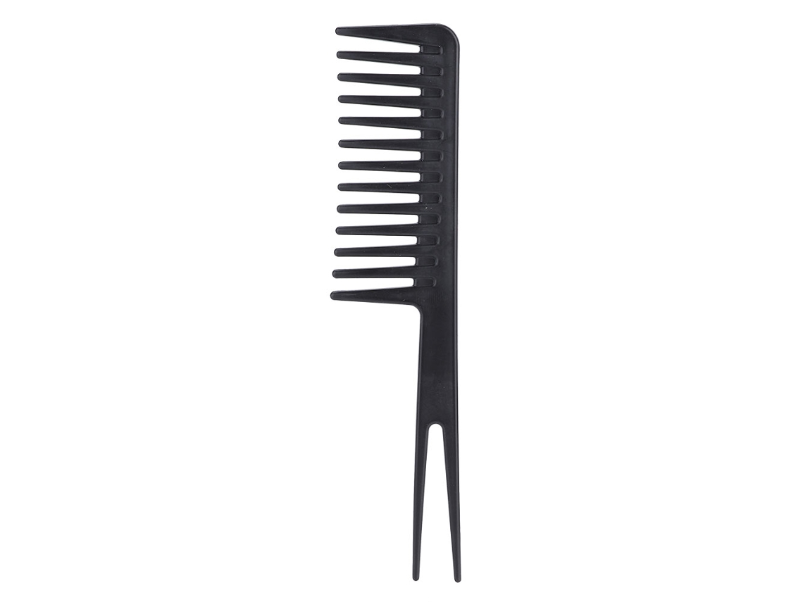 Pente de cabelo portátil com dentes largos e cabo longo, modelo 2026, ideal para aplicação de óleo capilar.