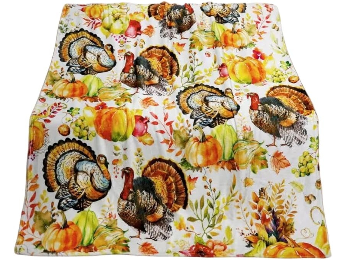Manta de Halloween Syjym em Formato Abóbora Super Macia e Confortável Ideal para Sofás Cadeiras, Macio, Quente