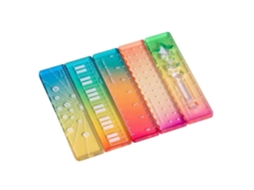 Régua colorida para bolsas, ferramenta de medição flexível e multicolorida, régua para bolsas ideal para scrapbooking e planejamento.