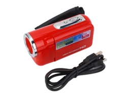 Câmara De Vídeo Hd 16mp 1080p Com Zoom Digital 16x, Tela Rotatória De 2 Polegadas, Gravador De Vídeo Usb Para Viagens Vermelho