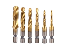Conjunto de 6 Brocas Macho de Aço Rápido com Haste Hexagonal X001 (m3/m10)