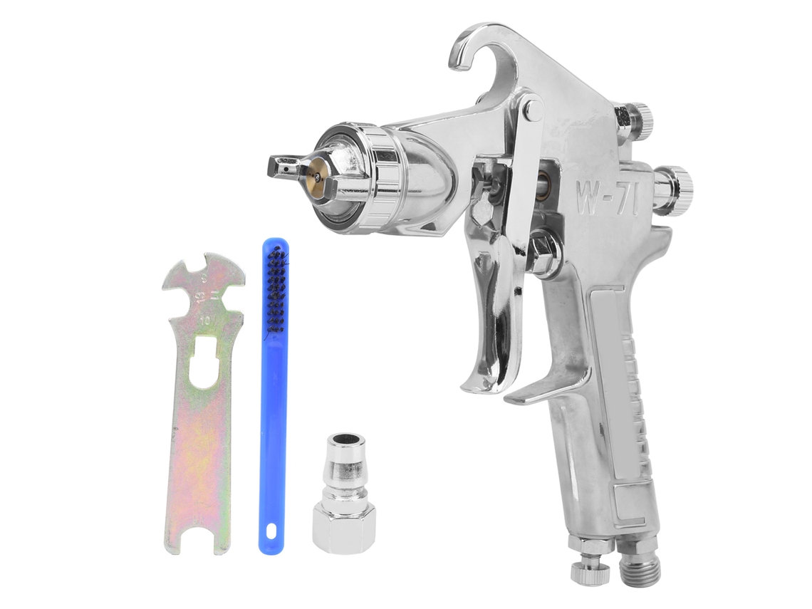 Pistola de pintura pneumática estilo JP W-71 de 1,8 mm, ferramenta de pintura por pulverização para uso industrial e doméstico.