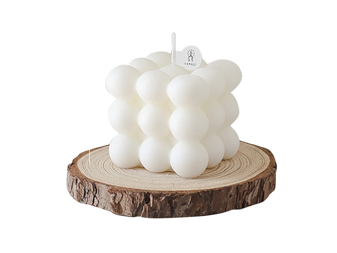 Vela Decorativa LAXISCREED Cúbica Branca Perfumada