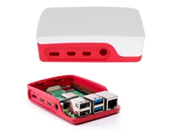 Laxiscreed Caixa Protetora Para Raspberry Pi 4b Em Vermelho E Branco, Proteção Segura E Fácil Instalação