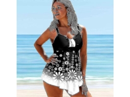 2026 maiô Tankini Plus Size Feminino Estampado Floral Sexy com Shorts Moda Praia