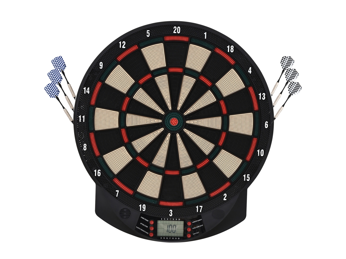 Tabuleiro de Dardos Eletrônico6dardos/26jogos8jogadores/efeitos Sonoros44x39,5x2,2cmpreto Ge