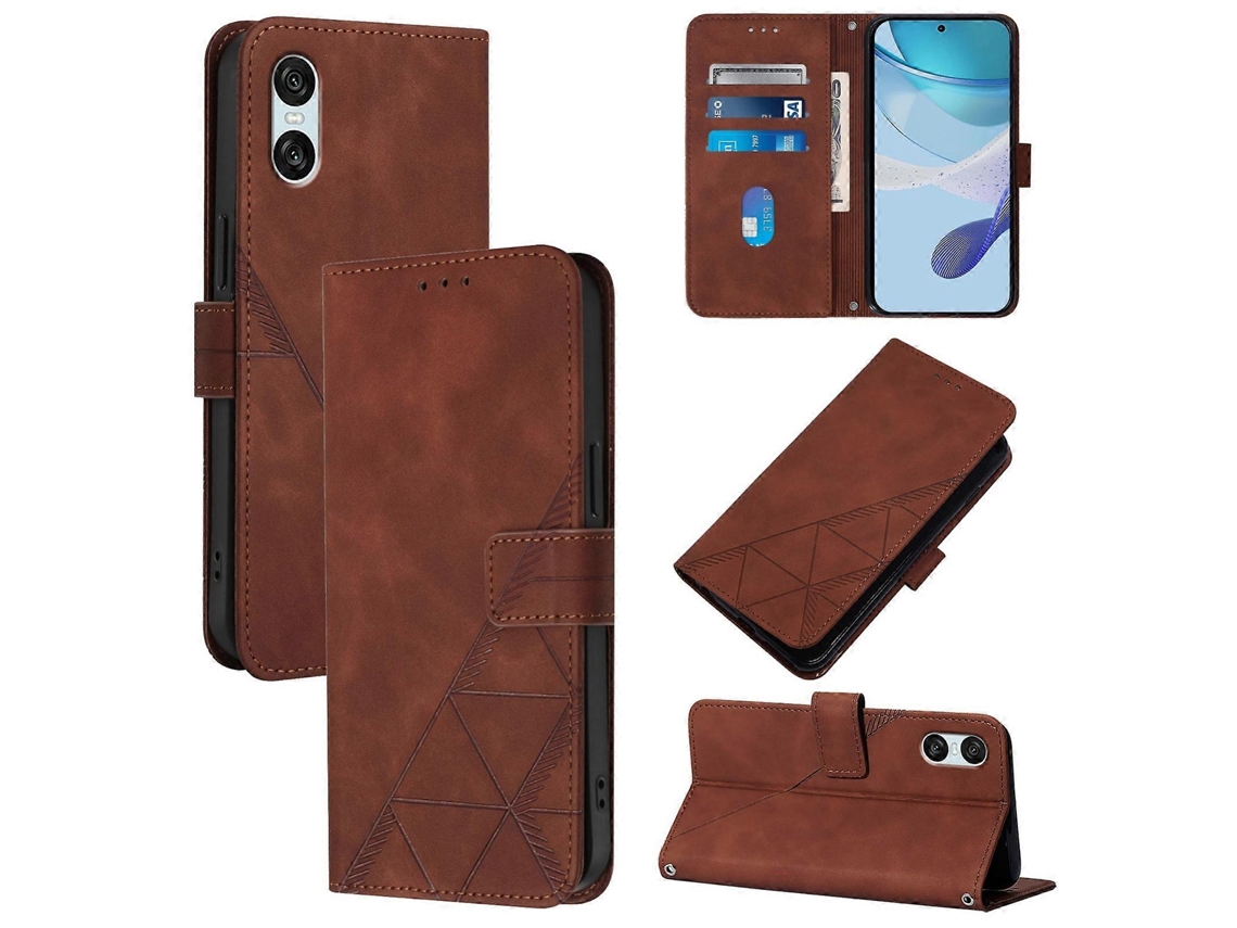 Capa De Celular De Couro Com Estampa 3d E Flip Crossbody