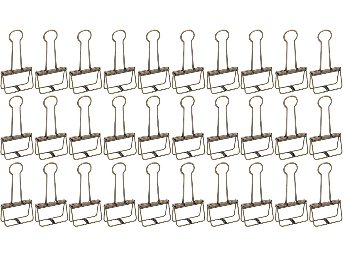 Conjunto de 30 prendedores de massa Arame, 5 cm, design Vazado, pequenos e resistentes, para escritório.