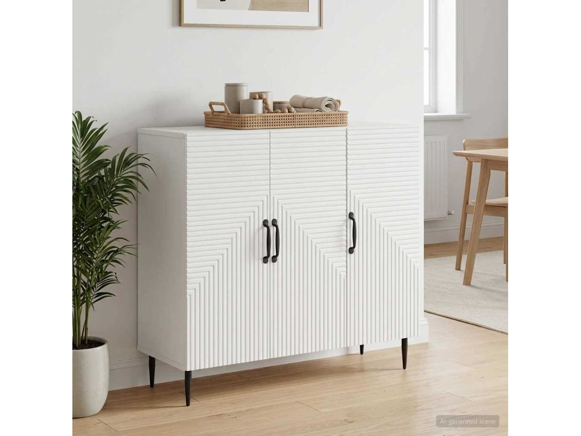 Vidaxl Buffet Branco 89 X 34,5 X 80 Cm Derivados De Madeira
