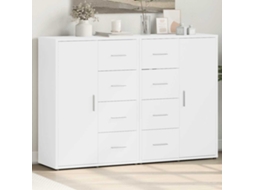 Vidaxl Aparadores 2 Pcs 60x31x84 Cm Derivados De Madeira Branco