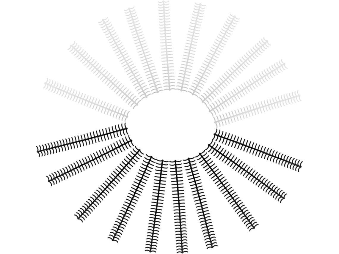 Conjunto de 30 argolas reposicionáveis em pasta plástica, ideal para organizar documentos que não sejam de mesa e outros itens.