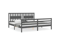 Bed Frame, Bed Frames Vidaxl Cinzeto Madeira (200 X 200 Cm)