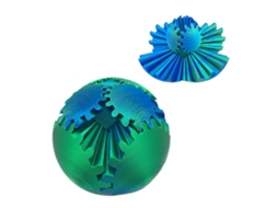 Bola De Engranaje Impresa Em 3d Com Tensão Regulável, Rotação Portátil, Brinquedo De Escritório Para Adultos E Crianças, 3,1 Polegadas, Azul E Verde