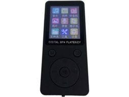 Reprodutor de música portátil MP3/MP4 para crianças e uso externo (preto)