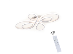 Regulável Led Luz de Teto 66 Cm Moderna Branca 65 W Lâmpada para Quarto com Controle Remoto Grande para Sala de Estar Escritório Estudo NETTLIFE