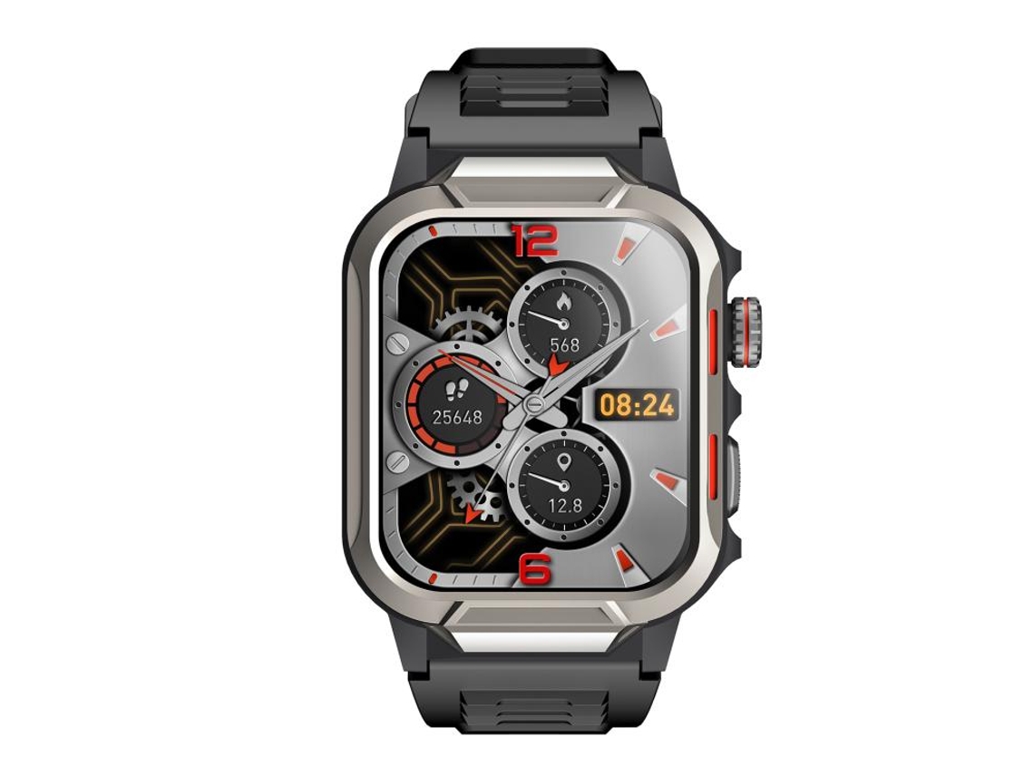 (cinza Escuro + Preto) Smartwatch Esportivo Para Atividades Ao Ar Livre Com Tela Tft De 1,96 Polegadas E Resistência À Água De 3 Atm.