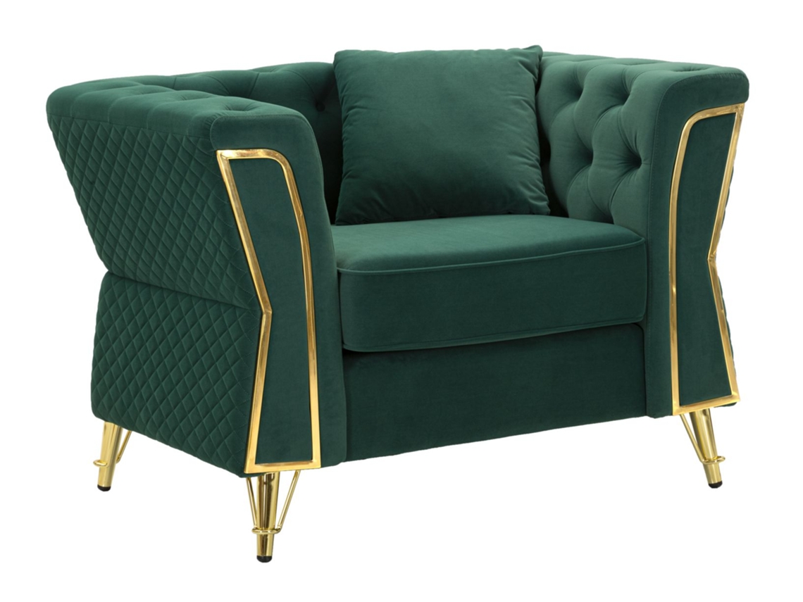 Poltrona Emy Verde Com Almofada Cm 104x83x76