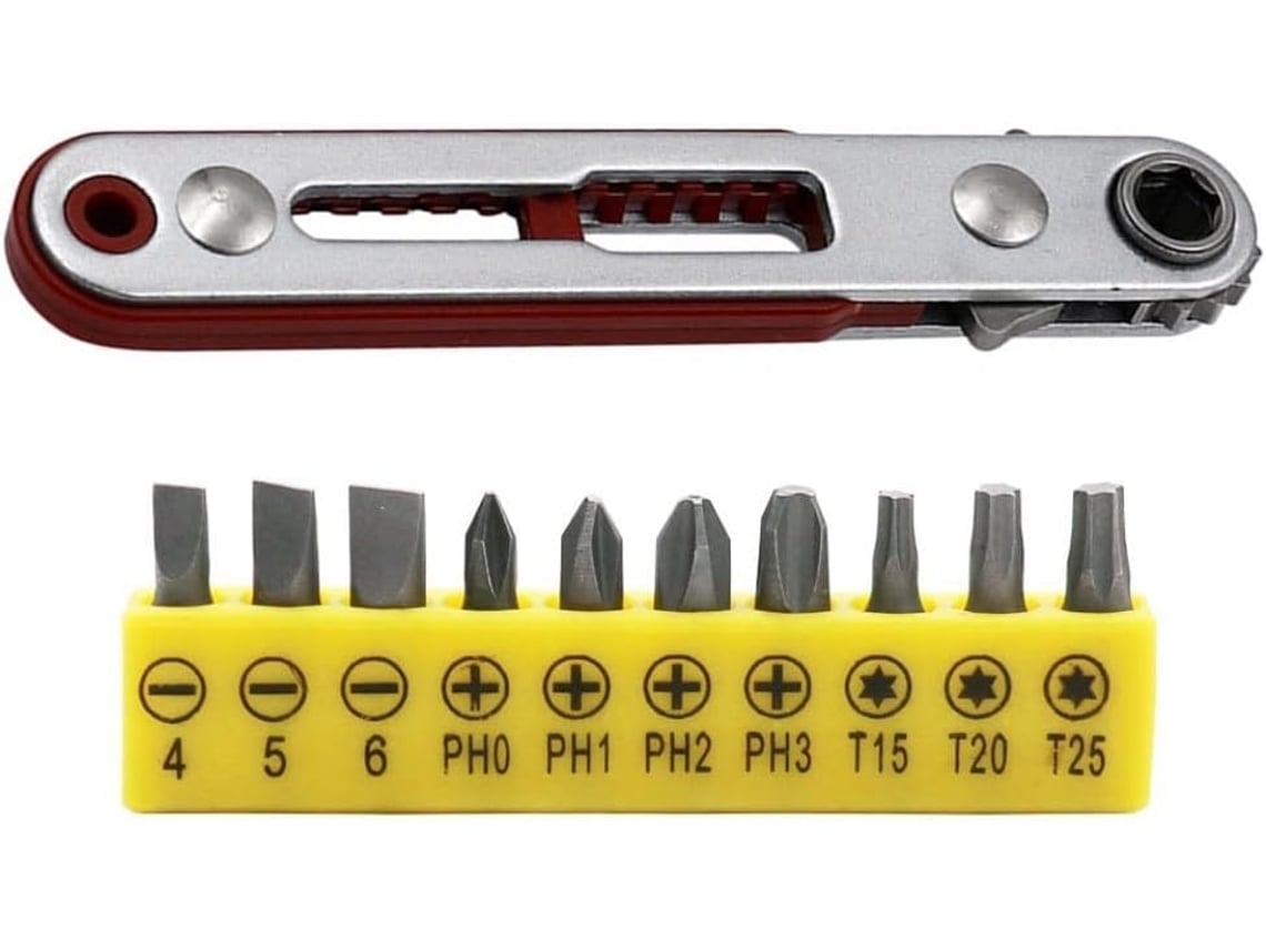 Chave De 90 Graus Com Cabeça Plana Para 1/4", Ideal Áreas 10 Bits.