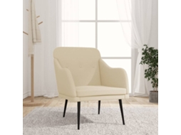 Vidaxl Cadeira Com Apoio De Braços 63x76x80 Cm Tecido Cor Creme