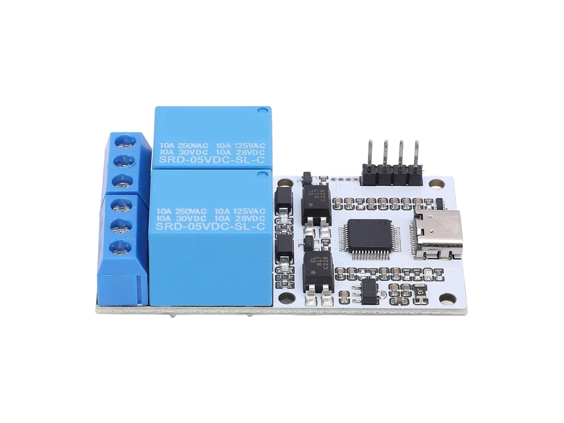 Módulo De Relé Usb De 5v Com 2 Canais, Controle Serial E Acoplamento Óptico Para Automação.