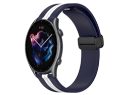 Pulseira De Silicone Dobrável Com Fecho Magnético Para Amazfit Gtr 3 Pro De 22 Mm