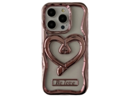 Suporte Casa Galvanizado Inch Para Iphone 13 Pro Pele Sintética Rosa