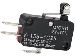 10 Peças Interruptor De Toque V 155-1c25 Limite Com Braço Alavanca Rolete Dobradiça Curta Spdt Ação Rápida