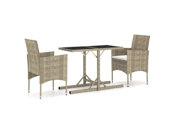 Dining Set, Dining Sets Vidaxl Bege Rattan / Vime (n/a)