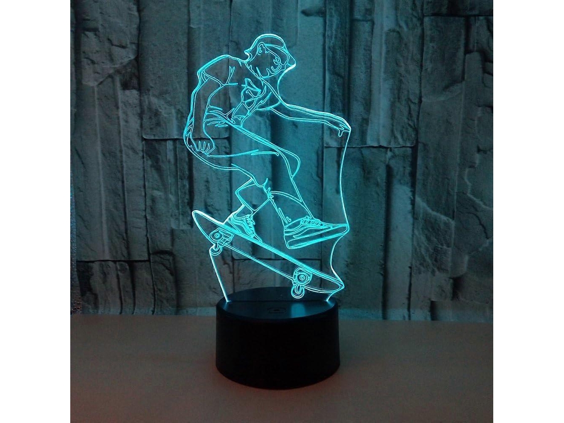 Luzes Noturnas Sbsg Para Decoração De Skate, Com 7 Cores Que Mudam, Ideais Para Usar Ao Lado Da Mesa De Cabeceira. PENGDSJE