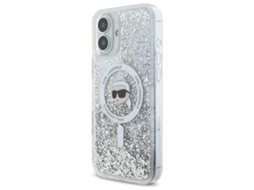 Capa para iPhone 16 Plus KARL LAGERFELD Pele Sintética Rígida Transparente